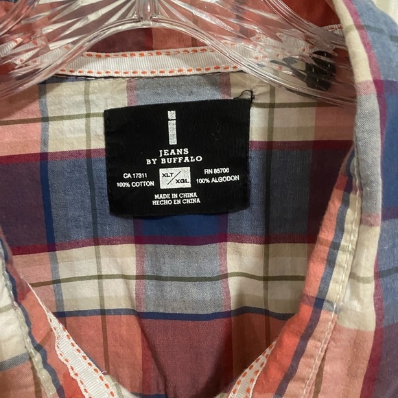 i Jeans by Buffalo Plaid Button Up Shirt Mens Size XL - Picture 3 of 6